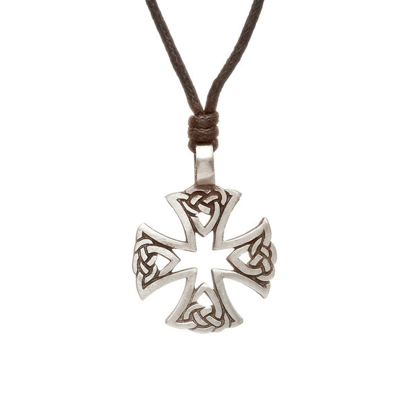 Green Legend Pewter Celtic Knot Cross Necklace - The Celtic Gift Store - Necklaces