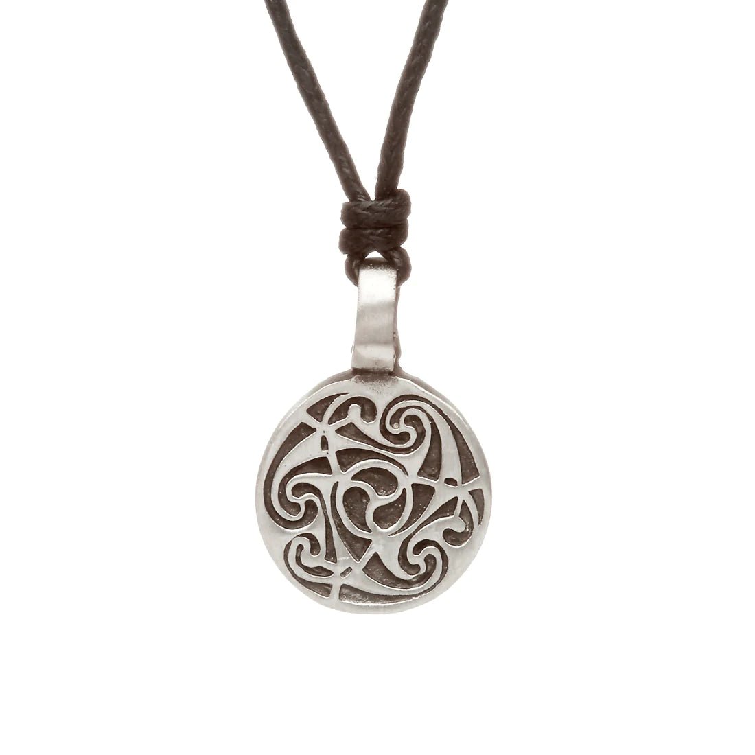 Green Legend Pewter Triple Spiral Necklace - The Celtic Gift Store - Necklaces
