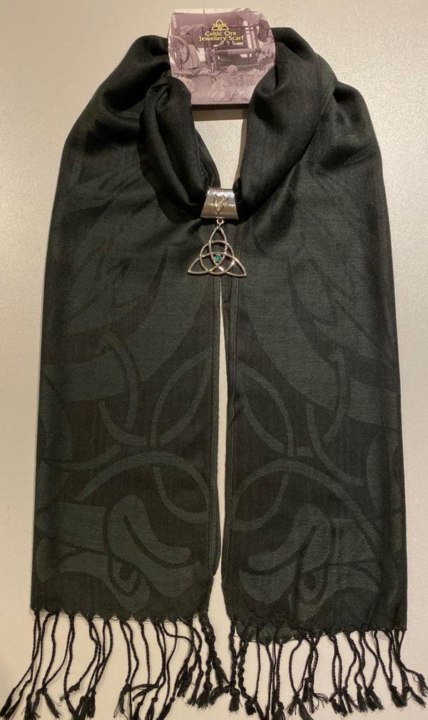 Green Trinity Pendant Scarf - The Celtic Gift Store - Neckware