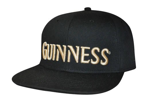 Guinness Black & Cream Flat Brim Baseball Cap - The Celtic Gift Store - Hats