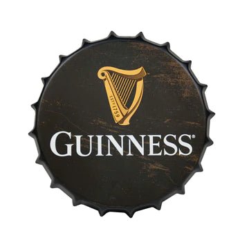 Guinness Black Harp Bottle Cap Sign - The Celtic Gift Store - Decor
