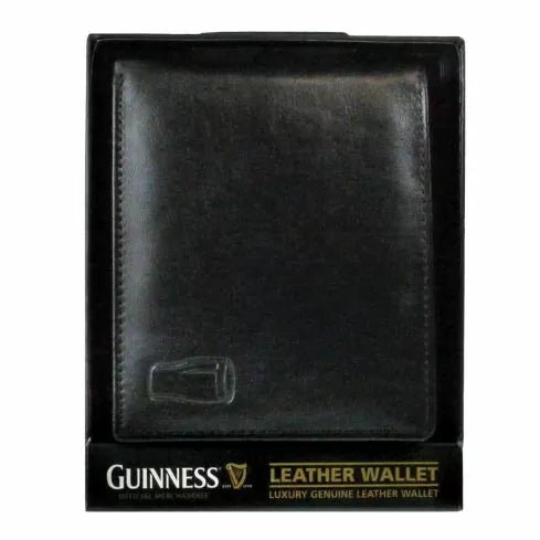Guinness Black Leather Wallet - The Celtic Gift Store - Handbags, Wallets & Cases