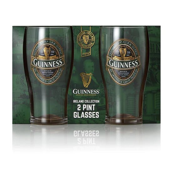 Guinness Ireland Collection Pint Glass - 2 Pack - The Celtic Gift Store - Drinkware