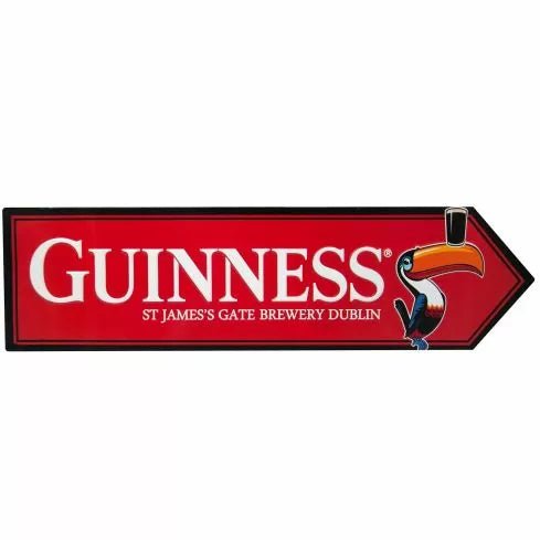 Guinness Red Toucan St. James's Gate Metal Road Sign - The Celtic Gift Store - Decor