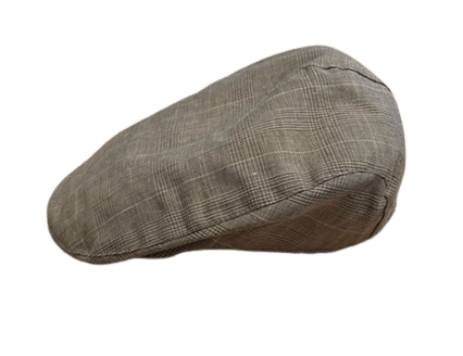 Hanna Hats Linen Donegal Touring Cap - Small Brown & Cream - The Celtic Gift Store - Hats