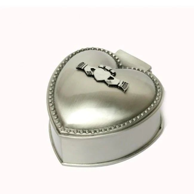 Heart Shaped Jewellery Box in Claddagh - Small - The Celtic Gift Store - 