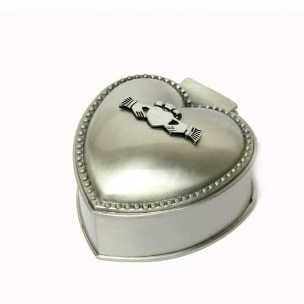 Heart Shaped Jewellery Box in Claddagh - Small - The Celtic Gift Store - 