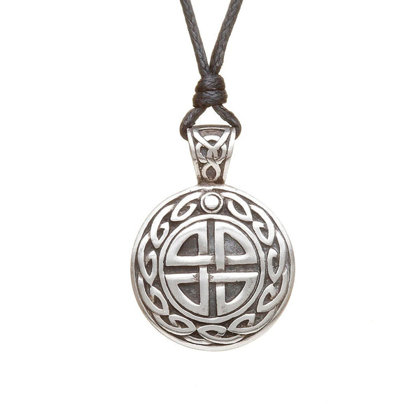 Heritage Collection Pewter Celtic Knot Shield Necklace - The Celtic Gift Store - Necklaces