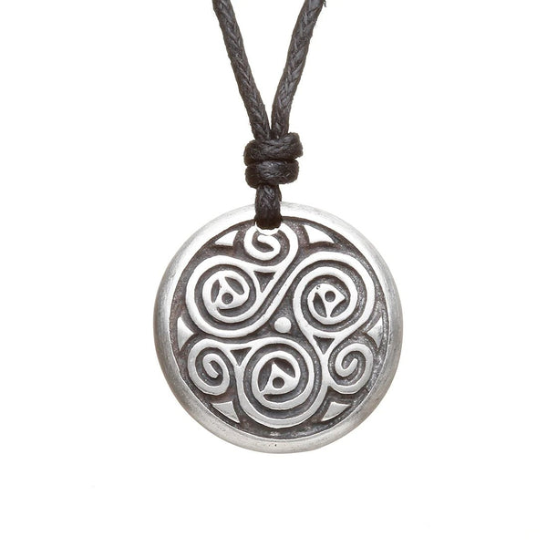 Heritage Collection Pewter Triskele of Balance Necklace - The Celtic Gift Store - Necklaces