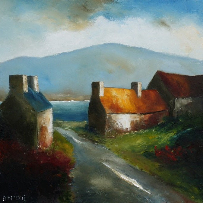 'Homeward' by Padraig McCaul - Mounted Print 16"x16" - The Celtic Gift Store - Decor