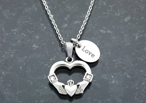 'I Give You My Heart' Claddagh Charm Necklace - The Celtic Gift Store - 