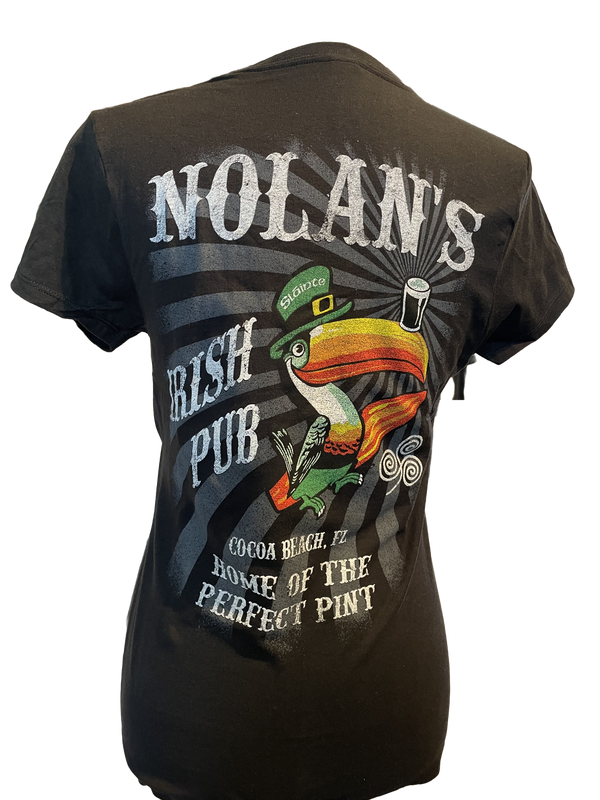 Nolan's Ladies Toucan W/ Background - V Neck