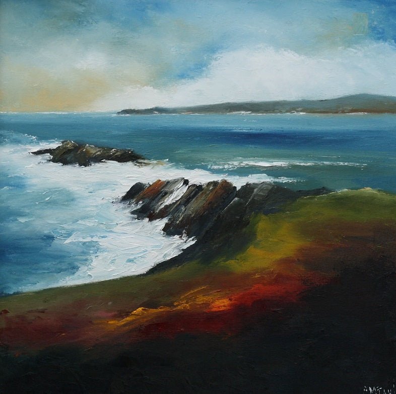 'Into the Atlantic' by Padraig McCaul - Mounted Print 12"x12" - The Celtic Gift Store - Decor