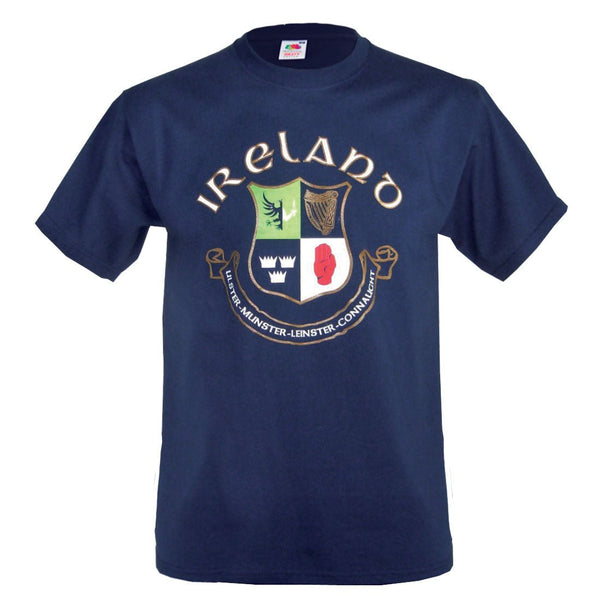 Ireland 4 Provinces Navy T-Shirt - The Celtic Gift Store - 