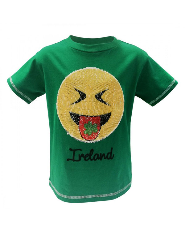 Ireland Emoji Sequin Shirt - The Celtic Gift Store - 