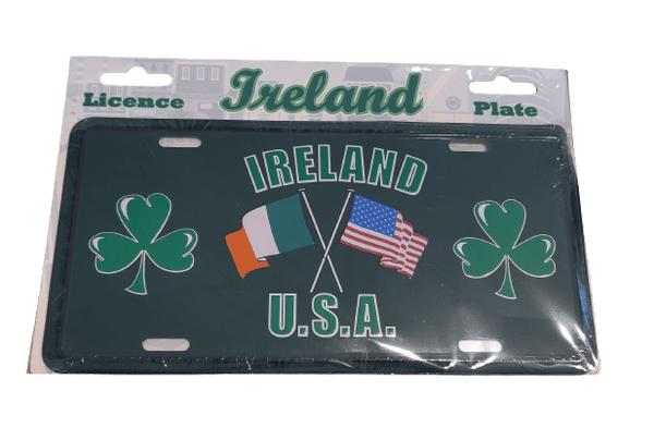 Ireland USA Car Plate - The Celtic Gift Store - Decor