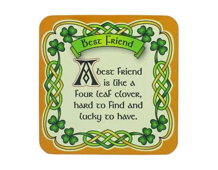Irish Best Friend Coaster - The Celtic Gift Store - Barware