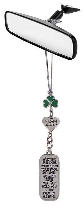 Irish Blessing In Loving Memory Car Charm - The Celtic Gift Store - Keychains