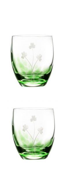 Irish Handmade Glass Company Irish Shamrock Tumbler Pair - The Celtic Gift Store - Drinkware