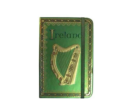 Irish Harp Gold Foil Notebook - The Celtic Gift Store - Notebooks