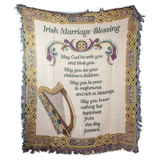 Irish Marriage Blessing Throw - The Celtic Gift Store - Blankets and Bedding