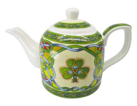Irish Shamrock Teapot - Irish Weave - The Celtic Gift Store - Drinkware