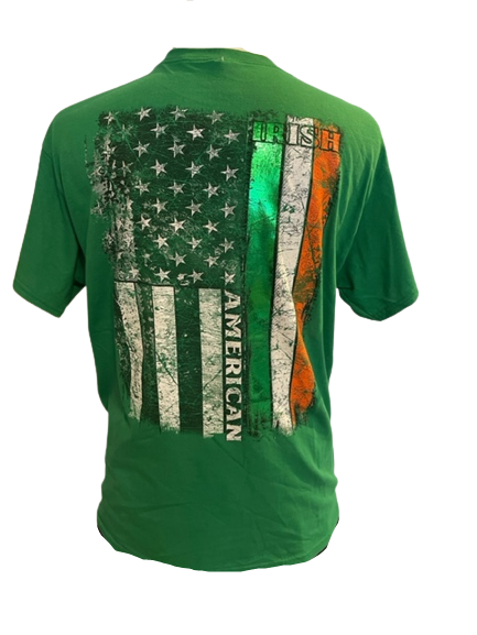 Ireland American Flag T-Shirt Green