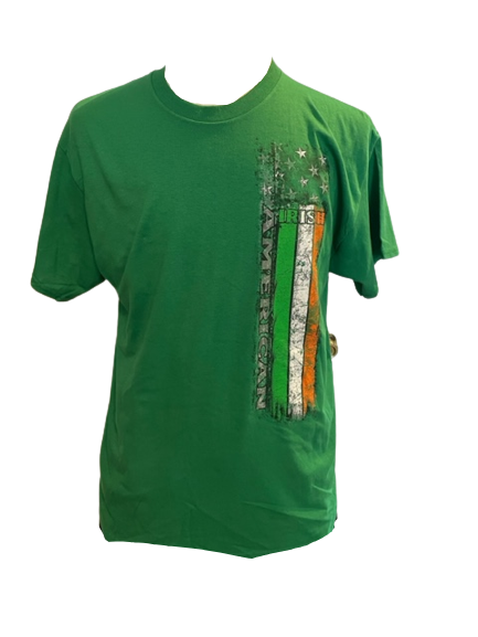 Ireland American Flag T-Shirt Green