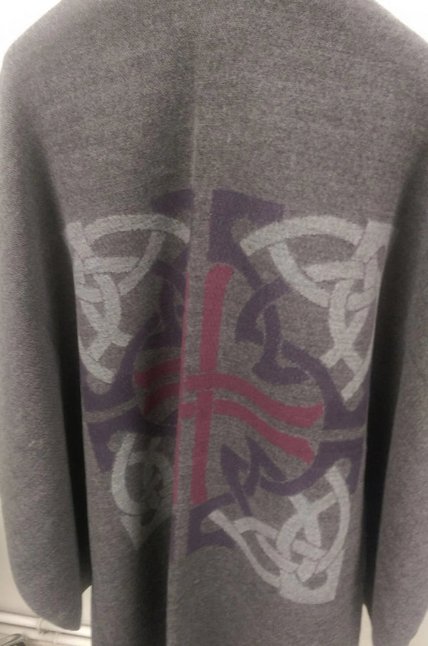 Jimmy Hourihan Celtic Knot Shawl - Grey - The Celtic Gift Store - Scarves & Shawls