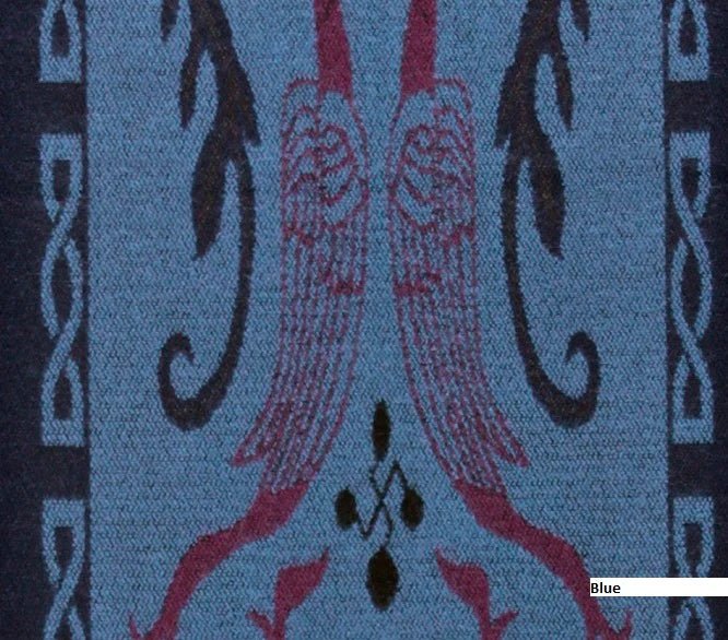 Jimmy Hourihan Fringed Celtic Shawl - Blue - The Celtic Gift Store - Scarves & Shawls