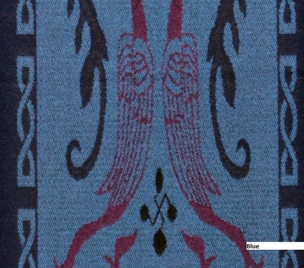 Jimmy Hourihan Fringed Celtic Shawl - Blue - The Celtic Gift Store - Scarves & Shawls