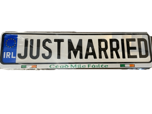 Just Married Car Plate - The Celtic Gift Store - Decor