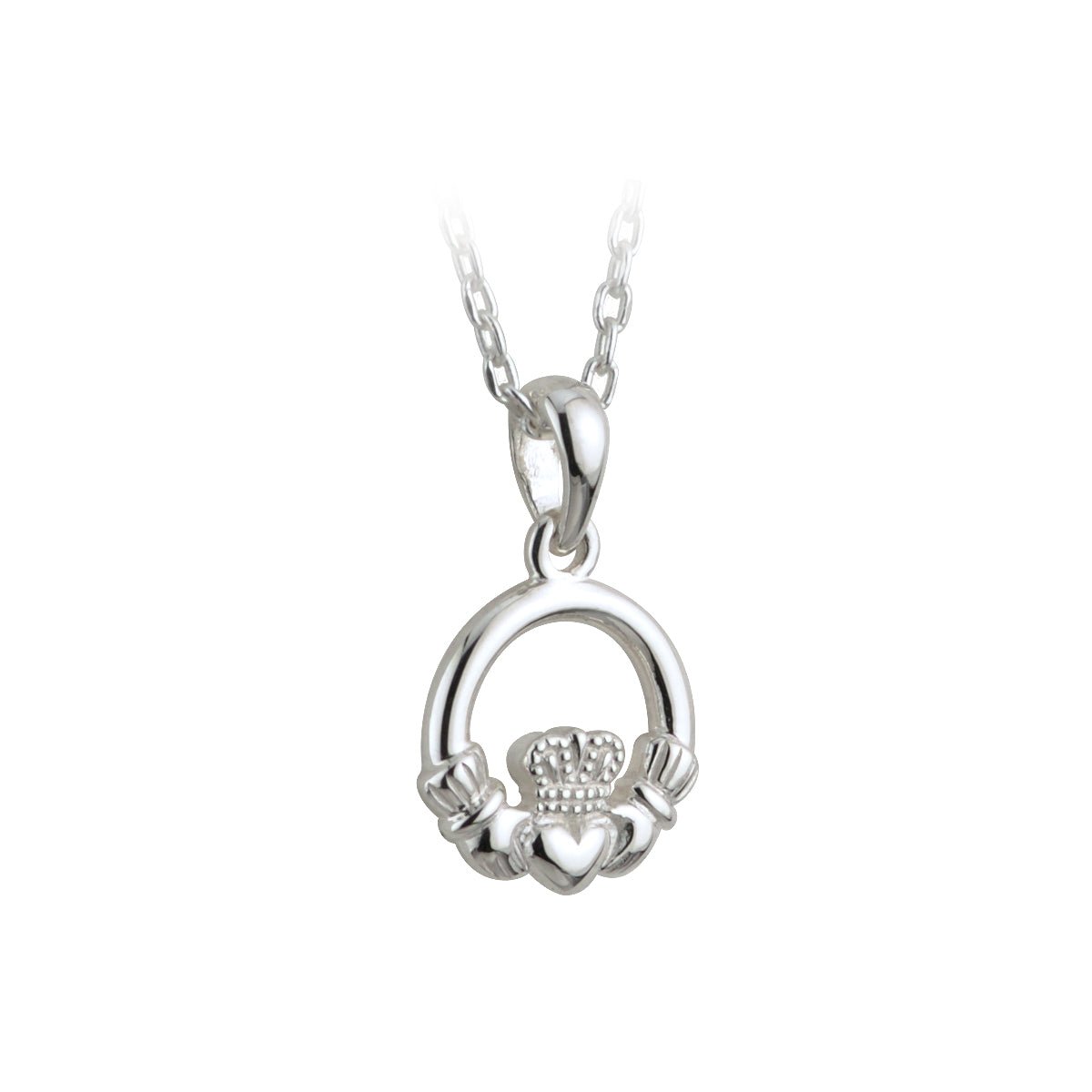 Kid's Sterling Silver Claddagh Necklace - The Celtic Gift Store - Necklaces