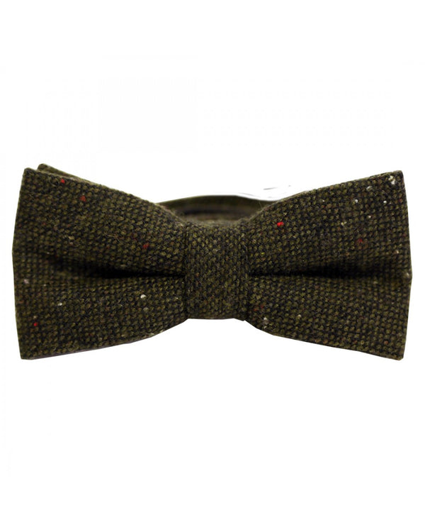 Patrick Francis Kids Green Tweed Bow Tie