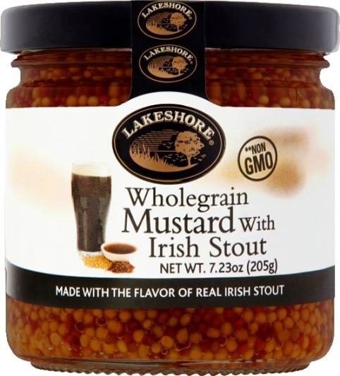 Lakeshore Wholegrain Mustard with Stout - 205g - The Celtic Gift Store - Food
