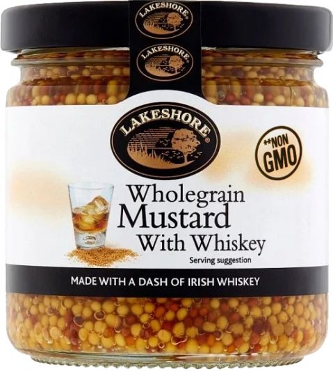 Lakeshore Wholegrain Mustard with Whiskey - 205g - The Celtic Gift Store - Food