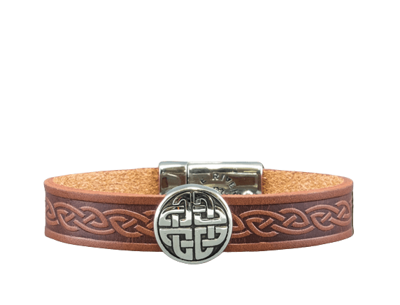 Lee River Celtic Knot Leather Cuff Bracelet - The Celtic Gift Store - bracelets