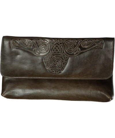 Lee River Ciara Leather Clutch Bag with Strap - The Celtic Gift Store - Handbags