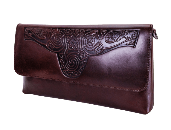 Lee River Ciara Leather Clutch Bag with Strap - The Celtic Gift Store - Handbags