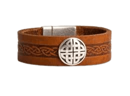 Lee River Craig Wide Celtic Knot Leather Cuff - The Celtic Gift Store - Apparel & Accessories