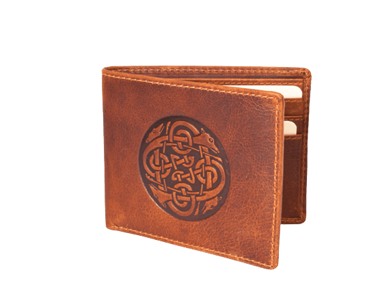 Lee River Cuchulainn Bi - Fold Leather Wallet - The Celtic Gift Store - Apparel & Accessories