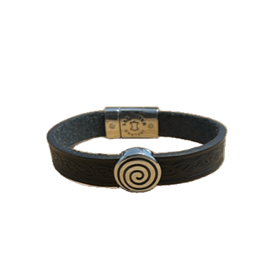 Lee River Irish Spiral Leather Cuff Bracelet - The Celtic Gift Store - bracelets