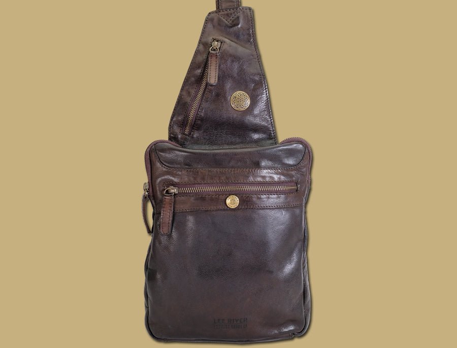Lee River Leather Sling Bag - The Celtic Gift Store - Apparel & Accessories