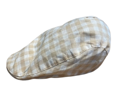 Hanna Hats Linen Donegal Touring Cap- Gingham