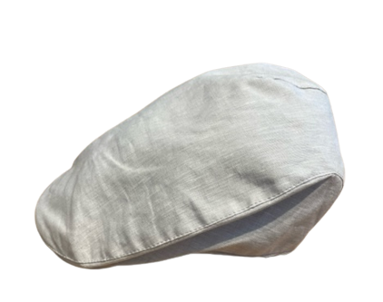 Hanna Hats Linen Donegal Touring Cap- White