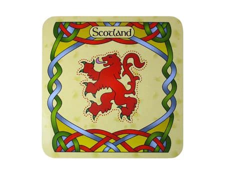 Lion Rampant Coaster - Scottish Weave - The Celtic Gift Store - Tableware