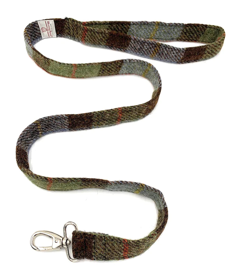 Glen Appin MacLeod Tartan Harris Tweed Dog Collar and Lead