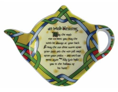May the Road Rise to Meet You Teabag Holder - Irish Weave - The Celtic Gift Store - Tableware