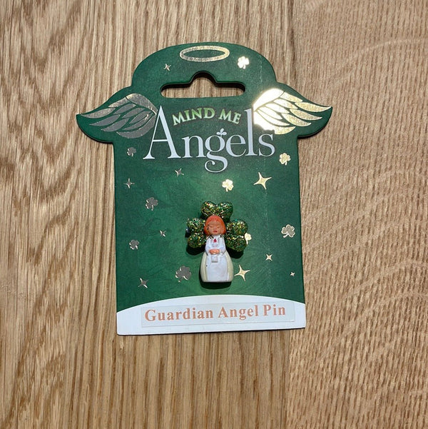 Mind Me Guardian Angel Pin - The Celtic Gift Store - Clothing Accessories