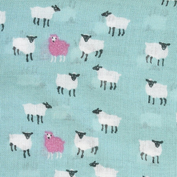 Mini Sheep Scarf - Aqua - The Celtic Gift Store - Scarves & Shawls